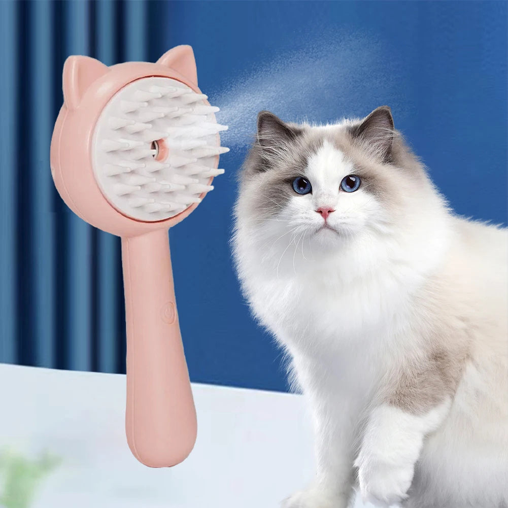 Pet Grooming Brush — Clean, Mist, & Massage Magic!