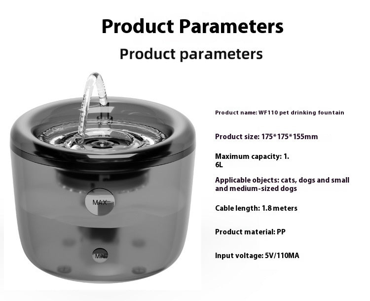 FreshFlow Pet Water Fountain – Clean, Continuous Hydration for Your Furry Friend