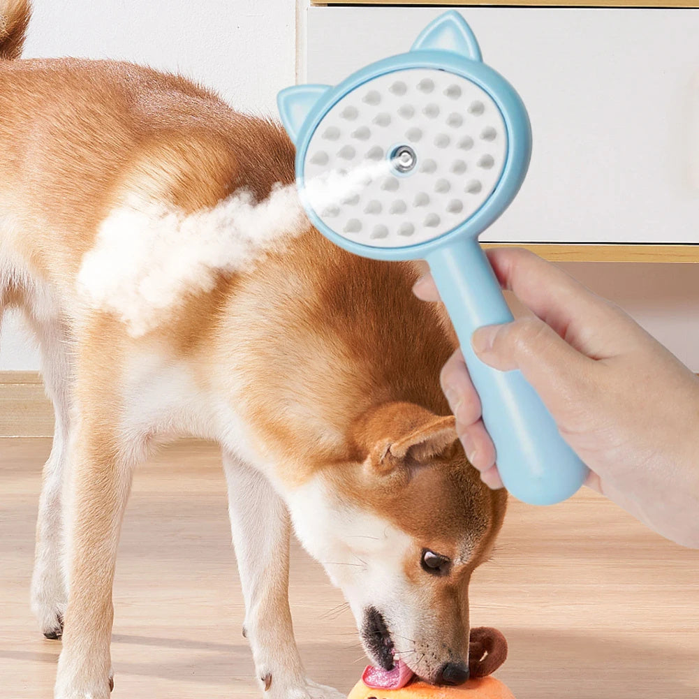 Pet Grooming Brush — Clean, Mist, & Massage Magic!